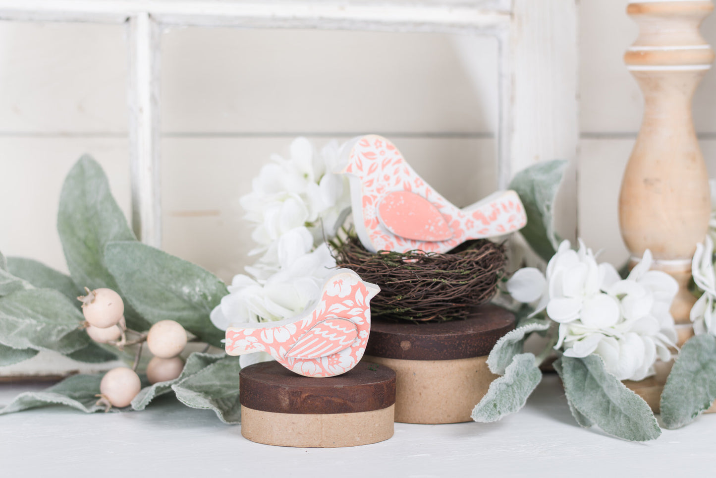 Spring Wooden Birds