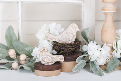 Textured  Classic/Elegant Wooden Birds