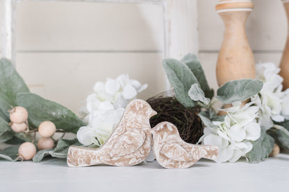 Textured  Classic/Elegant Wooden Birds