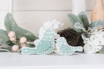 Spring Wooden Birds