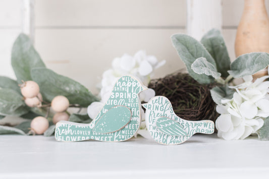 Spring Wooden Birds
