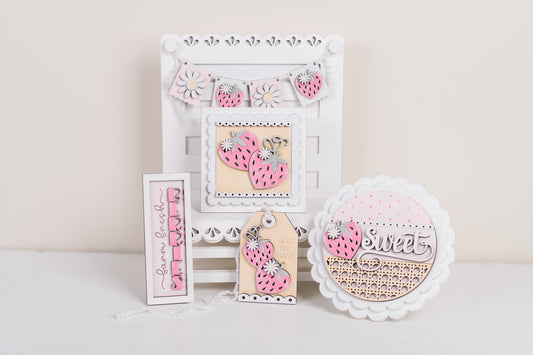 Strawberry Patch DIY Tiered Tray Kit