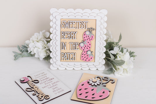 Strawberry Patch DIY Sign Trio Kit - Interchangeable