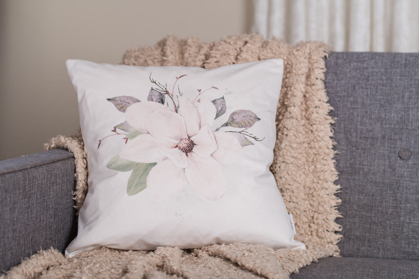 Magnolia Pillow Cover #1