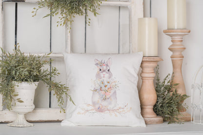 Spring Bunny Pillow Cover