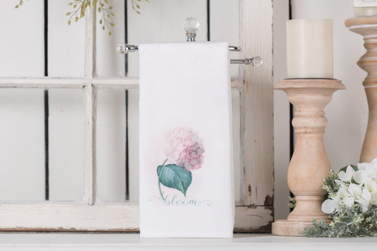 Flower Market Hydrangea Hand Towels