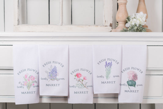Flower Market Tea Towels