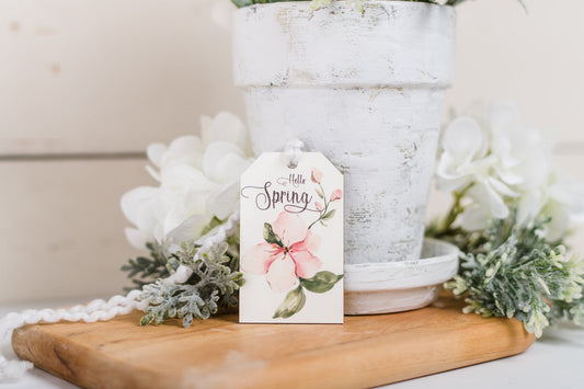 Hello Spring Blooms Decor Tag