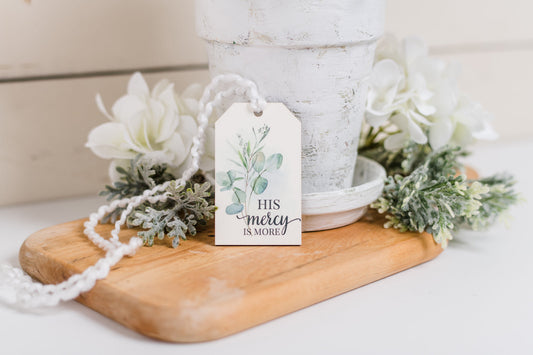 Winterberry - His Mercy Is More Decor Tag
