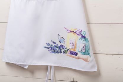 close up of apron corner design 