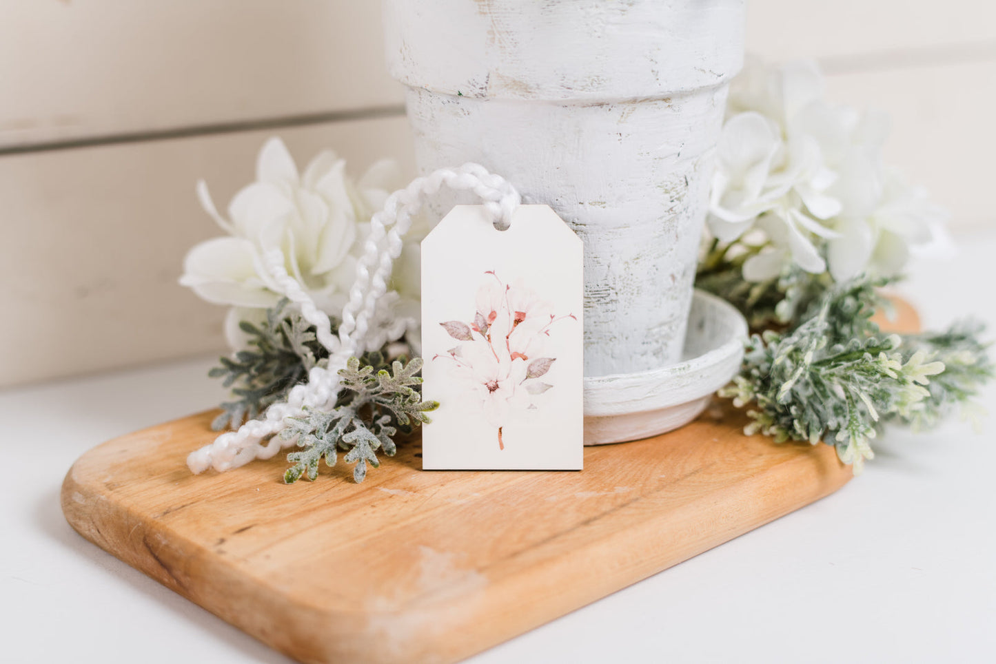 Whimsical Garden Flower Pots Decor Tag