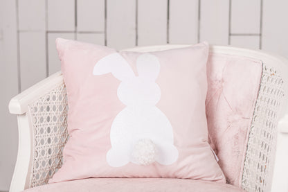 Bunny Tails Pink Pillow Cover