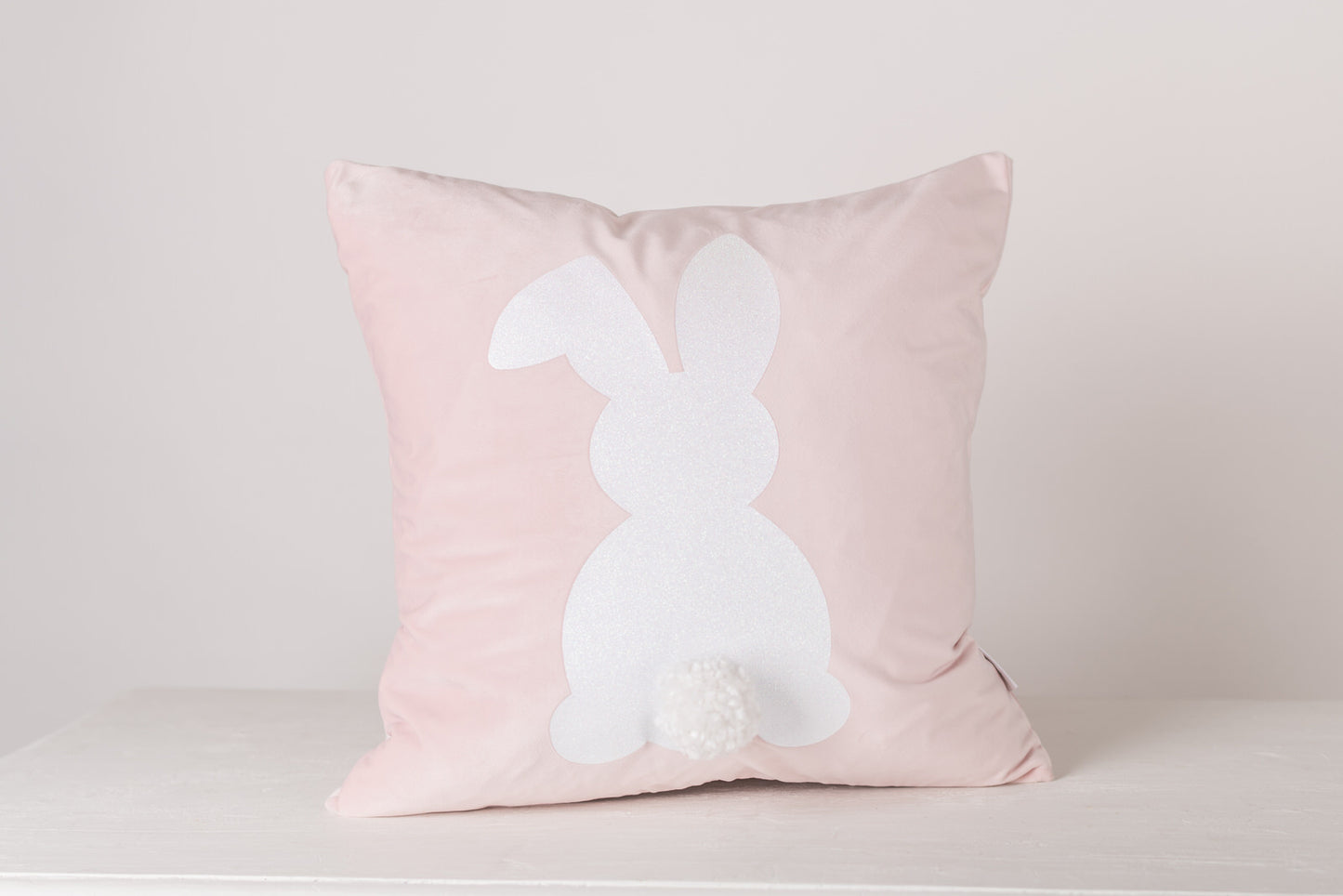 Bunny Tails Pink Pillow Cover