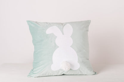 Bunny Tails Turquoise Pillow Cover