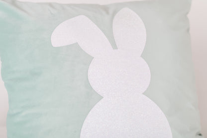 Bunny Tails Turquoise Pillow Cover