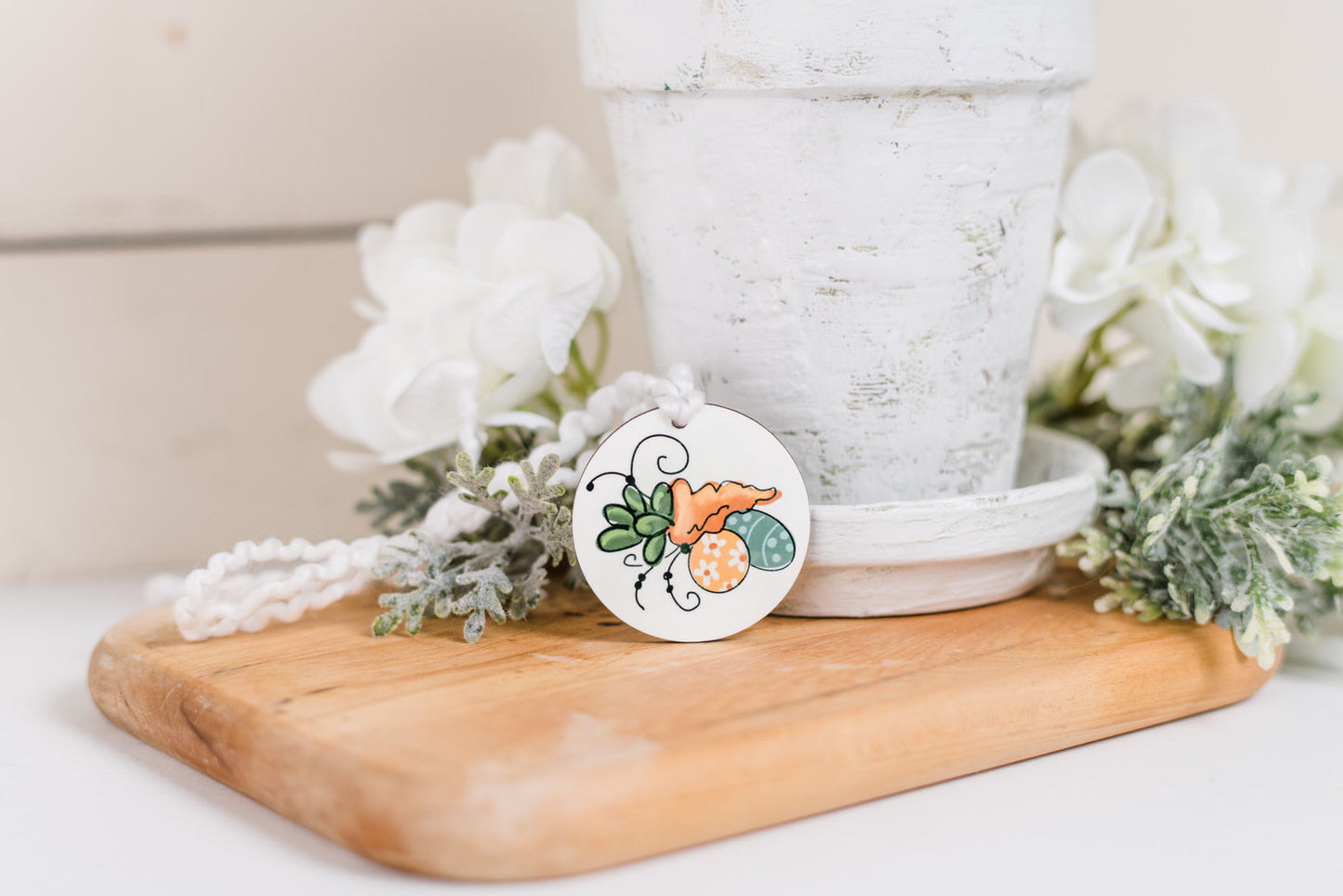 Cozy Christmas Wreath - Joyful - Round Decor Tag