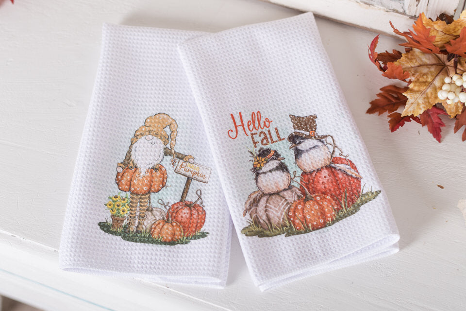 Whimsical Fall Tea Towels