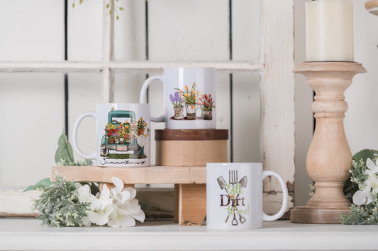 Whimsical Garden Coffee Mugs
