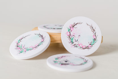 Spring Garden Wreath Coasters