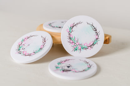 Spring Garden Wreath Coasters