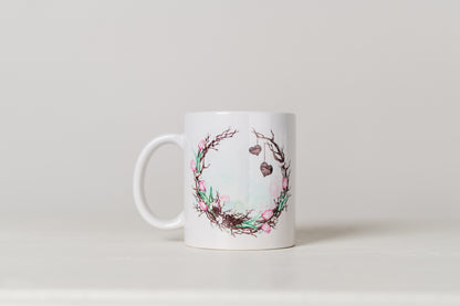 Spring Garden Wreath Coffee Mugs