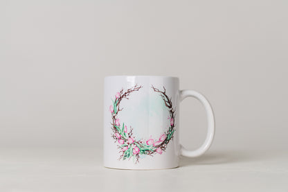 Spring Garden Wreath Coffee Mugs