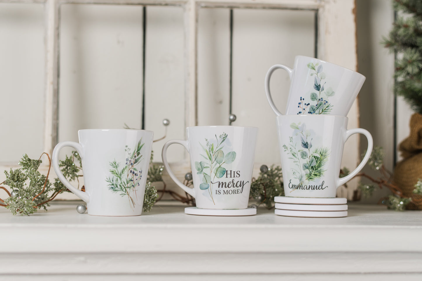 Winterberry Latte Coffee Mugs