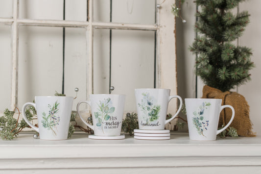 Winterberry Latte Coffee Mugs