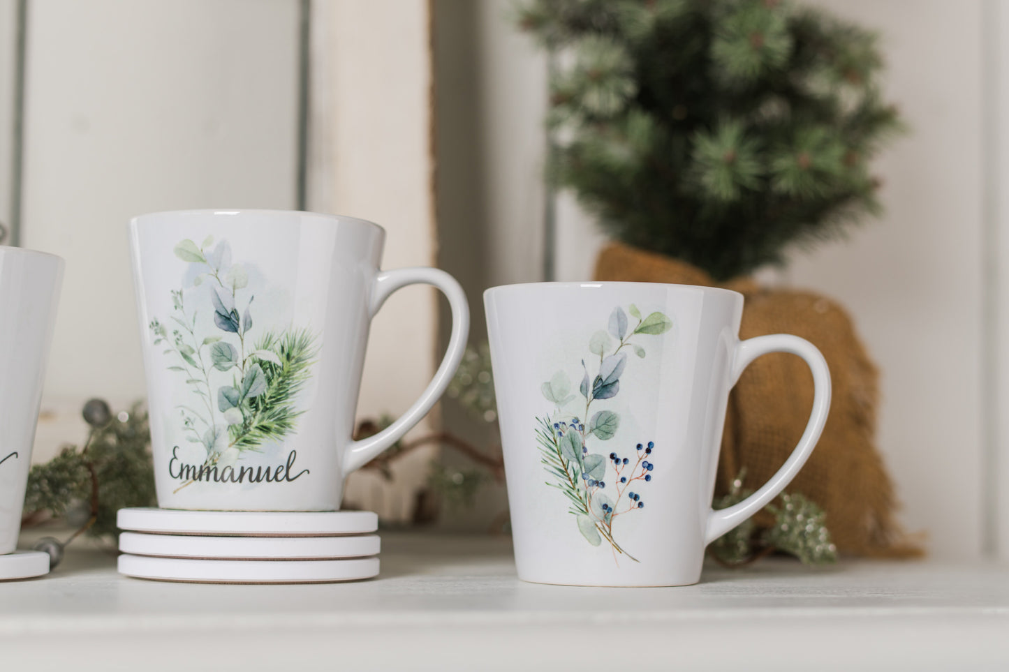 Winterberry Latte Coffee Mugs
