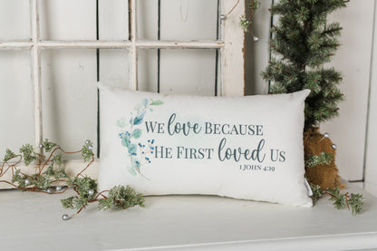 Winterberry "Loved" Pillow Cover