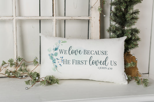 Winterberry "Loved" Pillow Cover