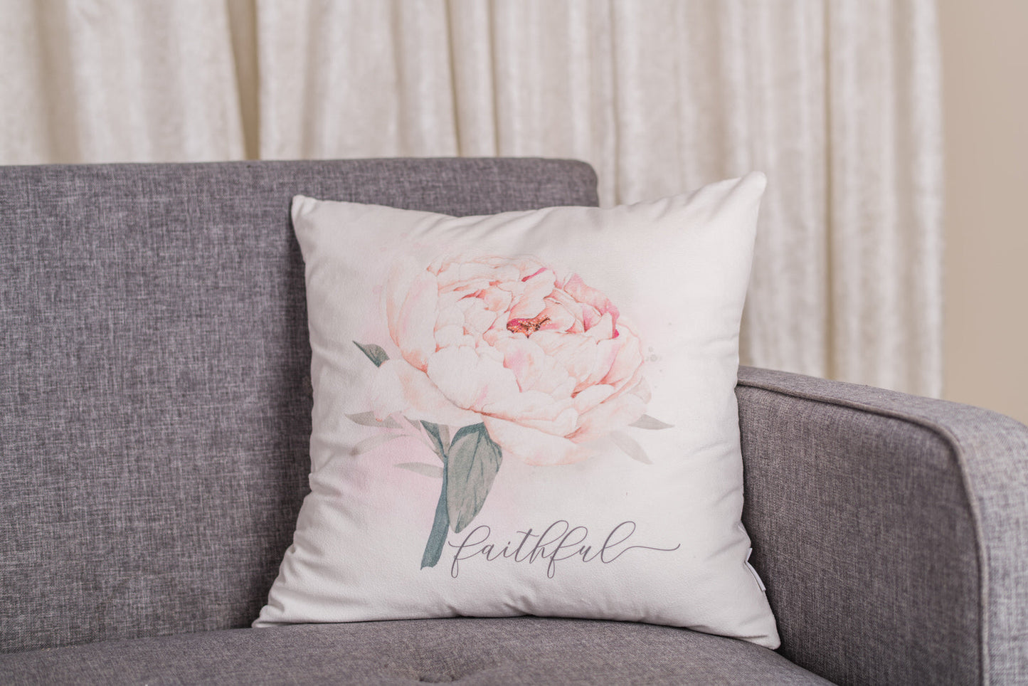 Loved "Faithfulness" Pillow Cover
