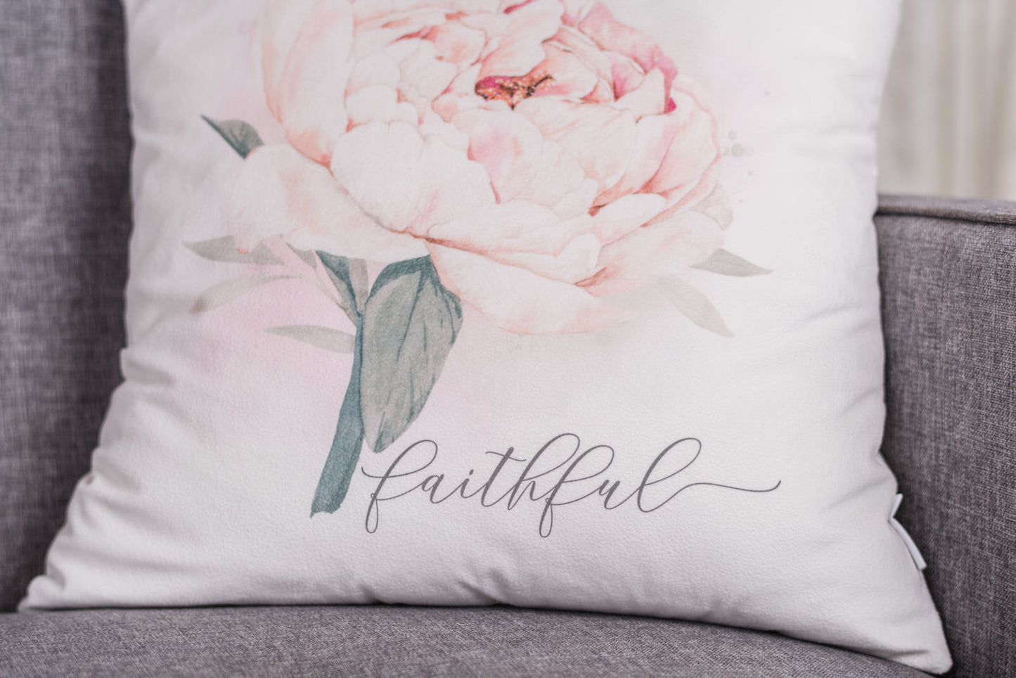 Loved "Faithfulness" Pillow Cover