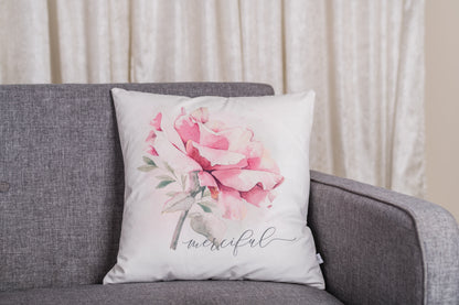 Loved "Merciful" Pillow Cover